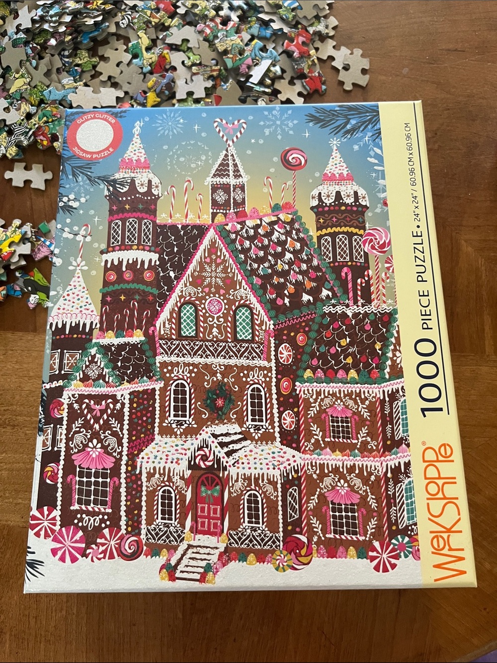 1000-Piece Gingerbread Castle Puzzle - Pink & Brown